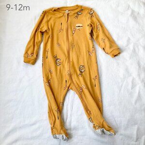 (🎨$3 PLAY) Pekkle 9-12 Months Baby Infant Camp BBQ Outdoor Zip Sleeper Pajamas